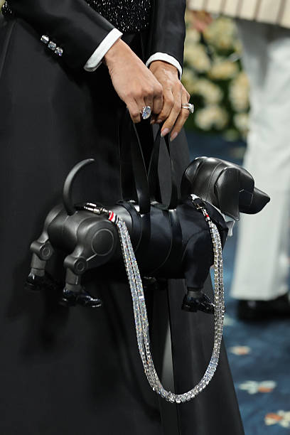 Mona Patel, accessory detail, attends the 2025 Met Gala Celebrating "Superfine: Tailoring Black Style" at Metropolitan Museum of Art on May 05, 2025...