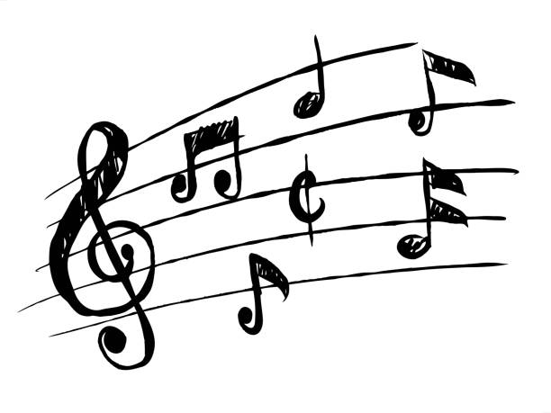 music notes - concert stock illustrations