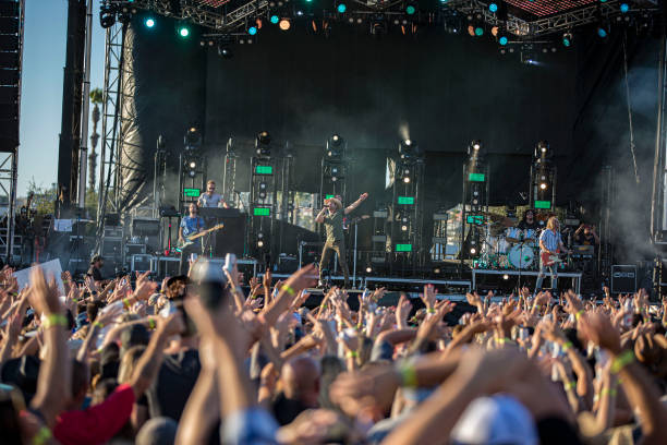 Musician Dustin Lynch performs on stage at Boots In The Park at Waterfront Park on August 01, 2021 in San Diego, California.