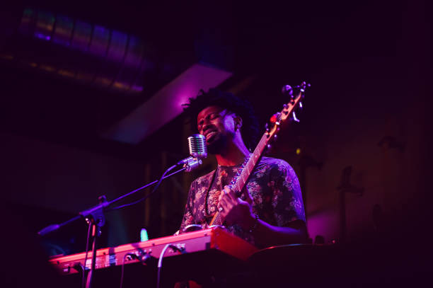 musician performing on stage - concert stock pictures, royalty-free photos & images