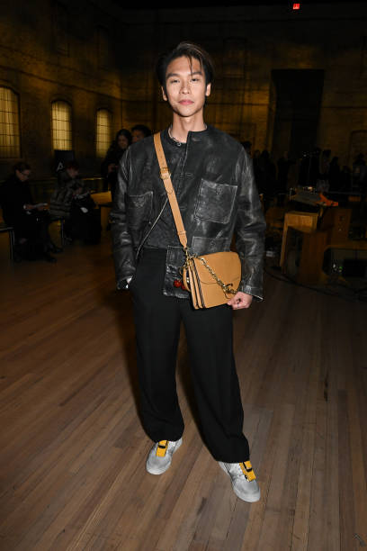Nadhir Nasar at the Coach Fall RTW 2025 fashion show as part of New York Fashion Week held at the Park Avenue Armory on February 10, 2025 in New...