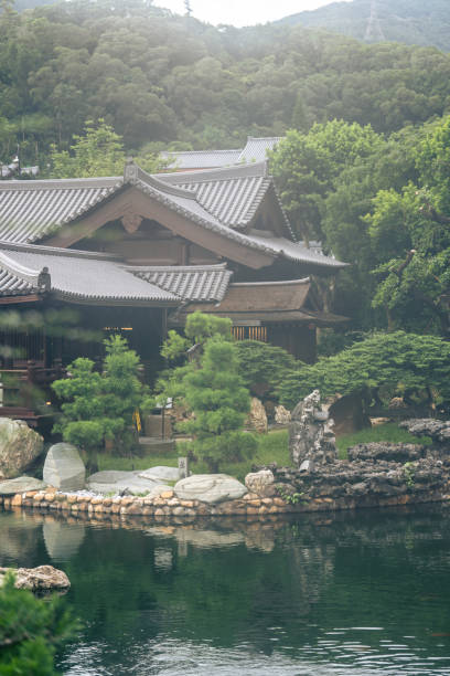 nan lian garden, chi lin nunnery, a large buddhist temple in diamond hill, kowloon, hong kong, china - garden decoration stock pictures, royalty-free photos & images