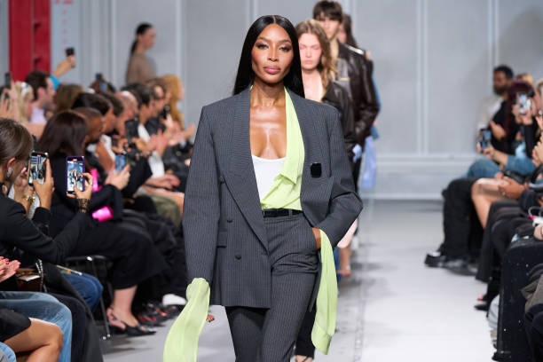 Naomi Campbell walks the runway during the Coperni Womenswear Spring/Summer 2024 show as part of Paris Fashion Week on September 29, 2023 in Paris,...
