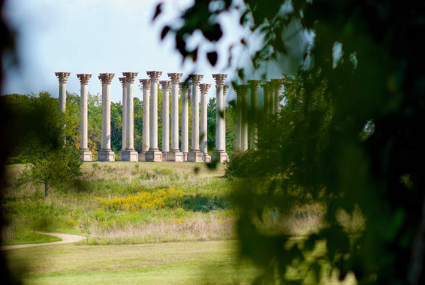national capitol columns at the united states national arboretum, washington, d.c. (usa) - garden decoration stock pictures, royalty-free photos & images
