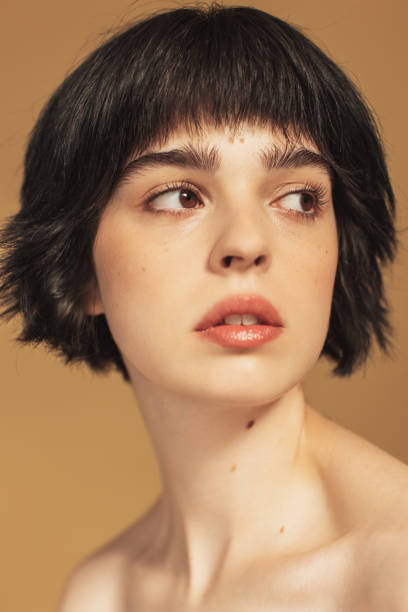 natural beauty. woman - hairstyle stock pictures, royalty-free photos & images