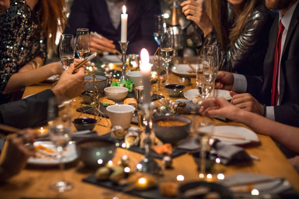 new year celebration - food stock pictures, royalty-free photos & images