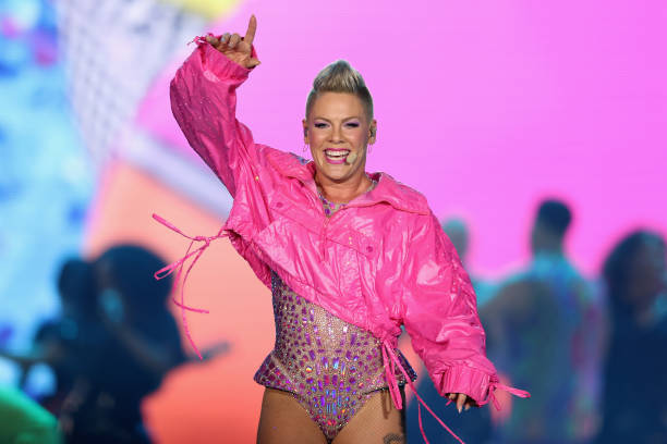 Nk performs during her Summer Carnival tour at Chase Field on October 09, 2023 in Phoenix, Arizona.