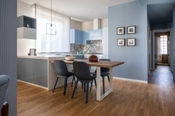 nuevo apartamento vacío de diseño moderno para alquiler - home decoration fotografías e imágenes de stock