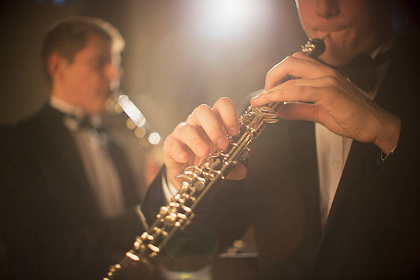 oboist performing - concert stock pictures, royalty-free photos & images