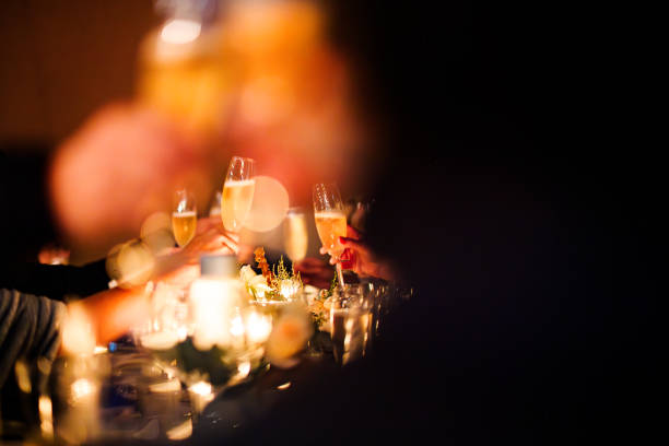 obscured celebratory toast - food stock pictures, royalty-free photos & images
