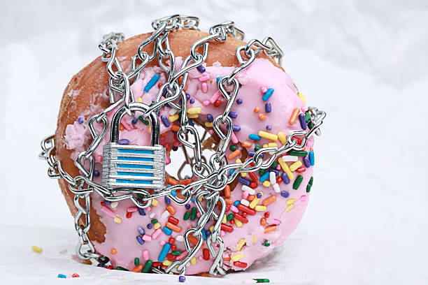 off limits donut - junk food stockfoto's en -beelden