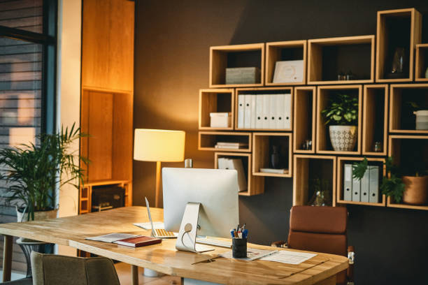 office decor designed for a boss - home decoration stock pictures, royalty-free photos & images