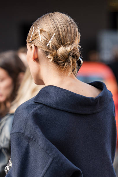 Olivia Palermo hair style, outside Max Mara, during the Milan Fashion Week Spring/Summer 2025 on September 19, 2024 in Milan, Italy.