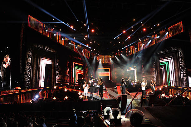 One Direction performs onstage during the "Where We Are" tour at Met Life Stadium on August 4, 2014 in New York City.