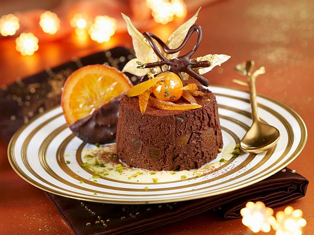 orange and chocolate marquise - junk food stock pictures, royalty-free photos & images