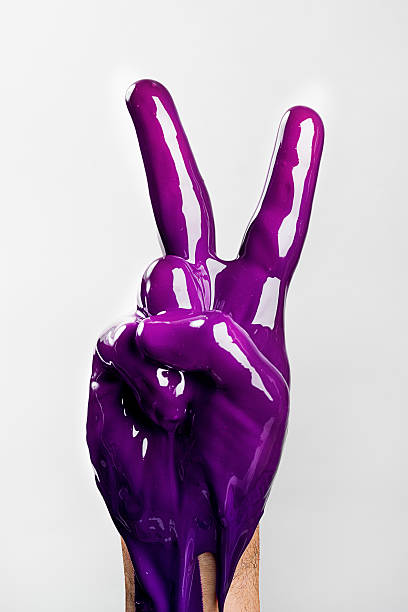 painted hand - nails art stock pictures, royalty-free photos & images