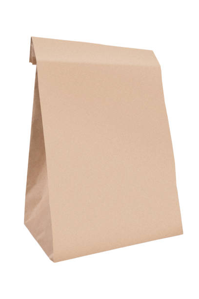 paper bag, isolated on white background - junk food stock pictures, royalty-free photos & images