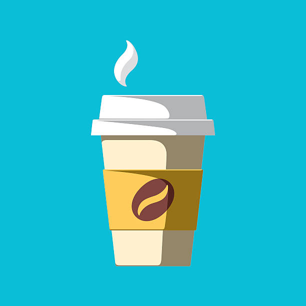 paper coffee cup - junk food stock illustrations
