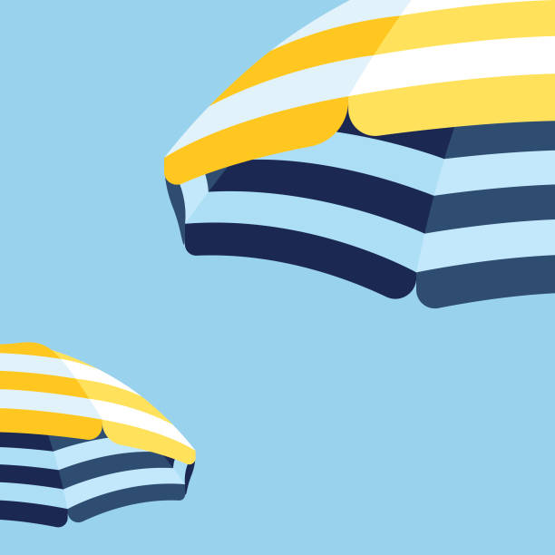 parasol beach umbrella background - travel stock illustrations