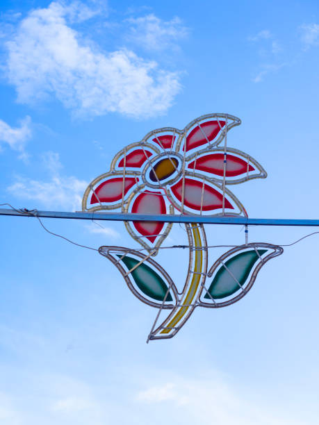 party lights at outdoor reception - garden decoration stock pictures, royalty-free photos & images