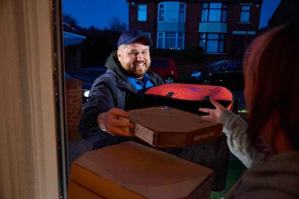 pizza delivery - junk food stock pictures, royalty-free photos & images