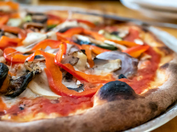 pizza macro - junk food stock pictures, royalty-free photos & images