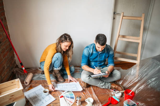 planning home investments - home decoration stock pictures, royalty-free photos & images