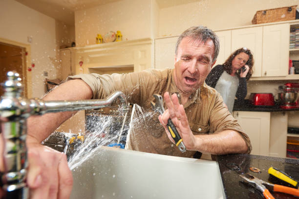 plumbing mishap - home decoration stock pictures, royalty-free photos & images