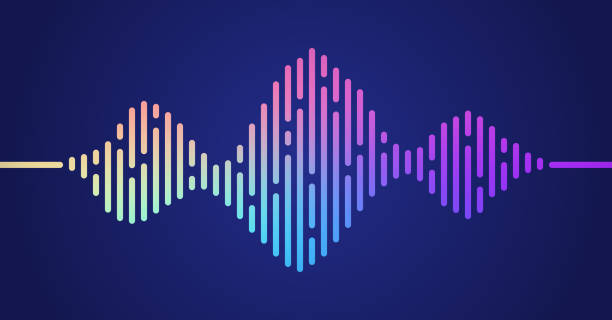 podcasting audio sound wave abstract background - concert stock illustrations