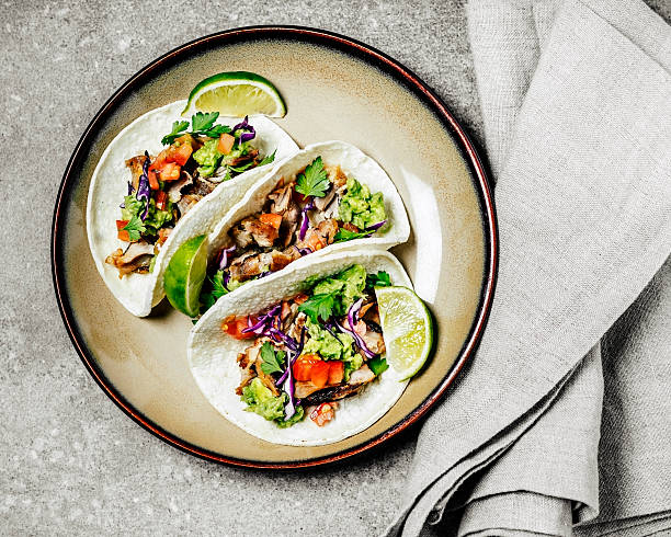 pork tacos - food stock pictures, royalty-free photos & images