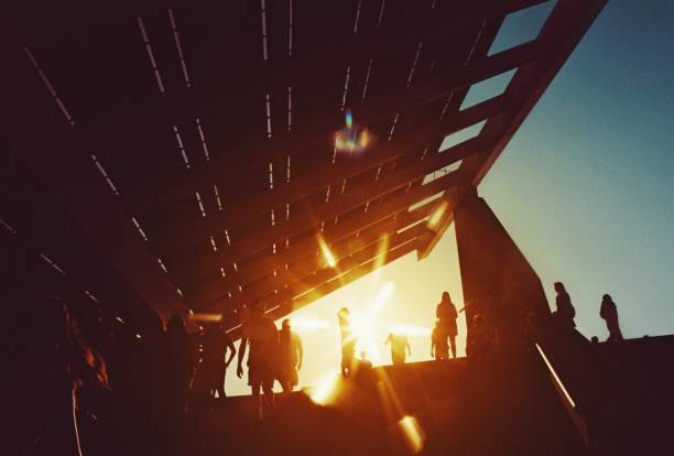 primavera festival sunny solar panel scene - concert stock pictures, royalty-free photos & images