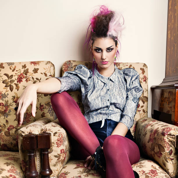 punk - hairstyle stock pictures, royalty-free photos & images