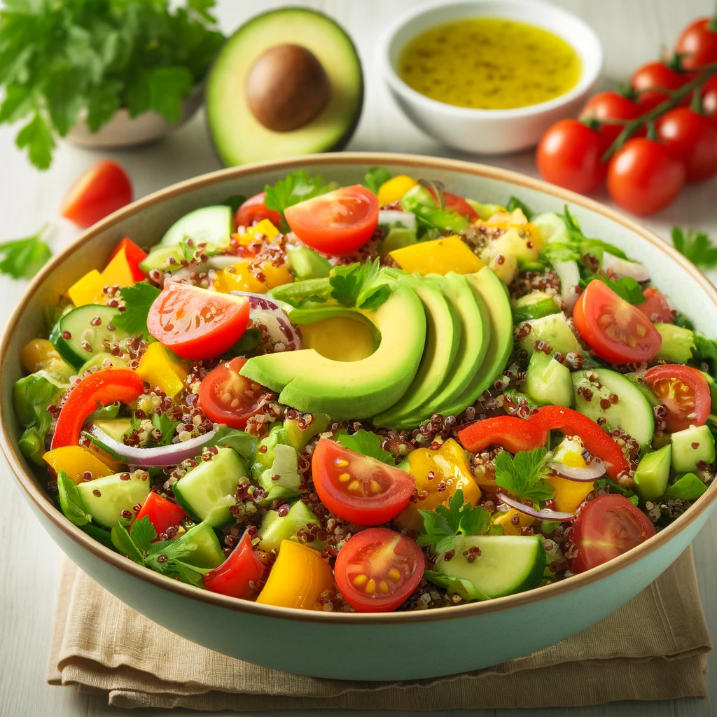 Quinoa and Avocado Vegetable Salad - A Nutritious and Vibrant Meal