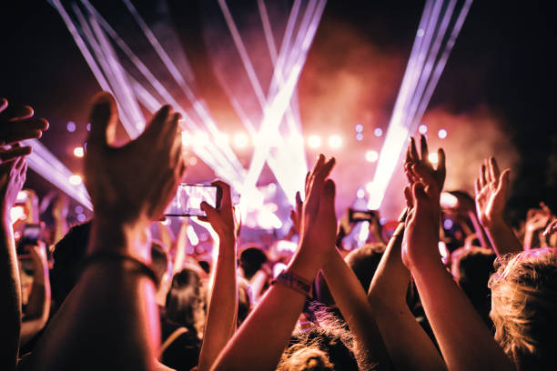 rave party. - concert stock pictures, royalty-free photos & images