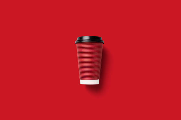 red paper coffee cup - junk food stock pictures, royalty-free photos & images