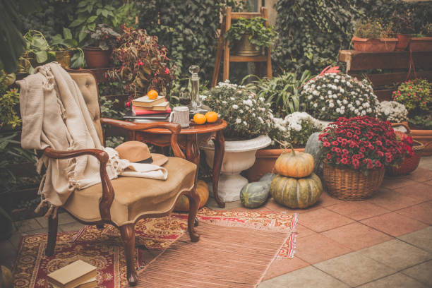 relaxing garden - garden decoration stock pictures, royalty-free photos & images