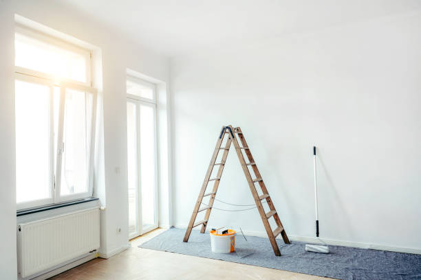 renovate living room with color bucket and ladder - home decoration stock pictures, royalty-free photos & images
