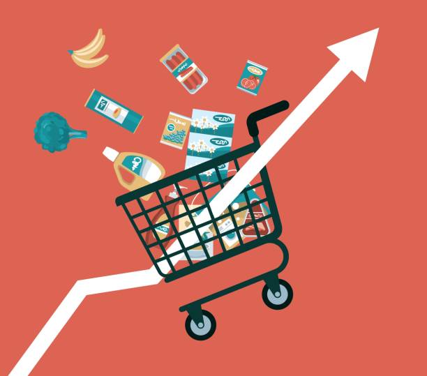 rising commodity prices - food stock illustrations