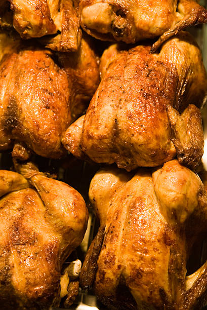 roast chickens - junk food stock pictures, royalty-free photos & images