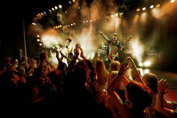 rock concert - concert stock pictures, royalty-free photos & images