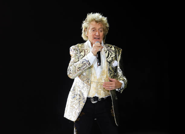 Rod Stewart performs on stage at Tele2 Arena on June 08, 2024 in Stockholm, Sweden.