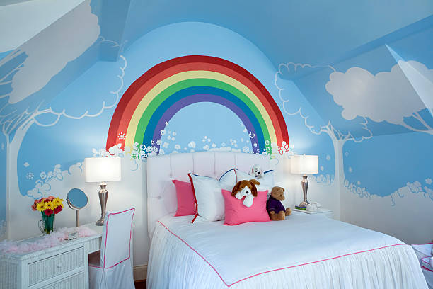 salón para niños en ángulo recto. - home decoration fotografías e imágenes de stock