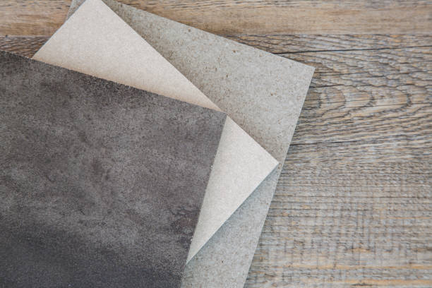 samples of floor tiles - home decoration stockfoto's en -beelden