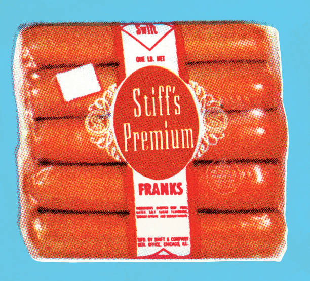 sausages - junk food stock illustrations