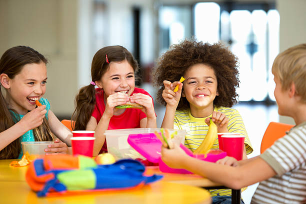 school dinners - food stock pictures, royalty-free photos & images