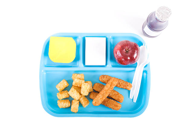 school lunch - junk food stock-fotos und bilder