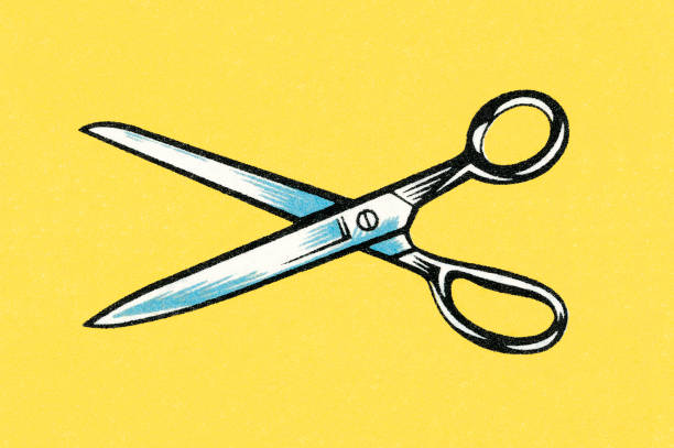 scissors - hairstyle stock illustrations