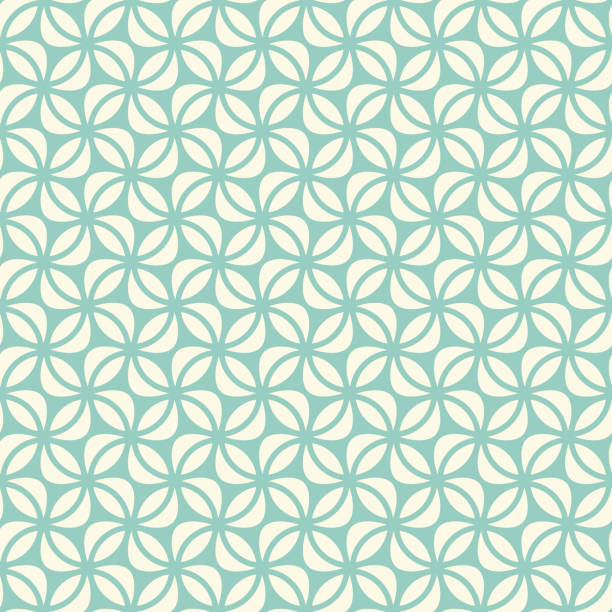 seamless geometric vector pattern - coffee stock illustrations