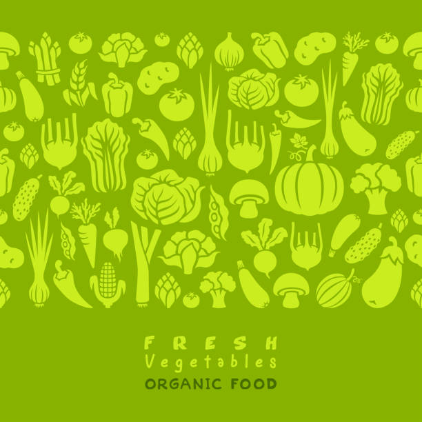 seamless pattern of vegetables. - food stock illustrations