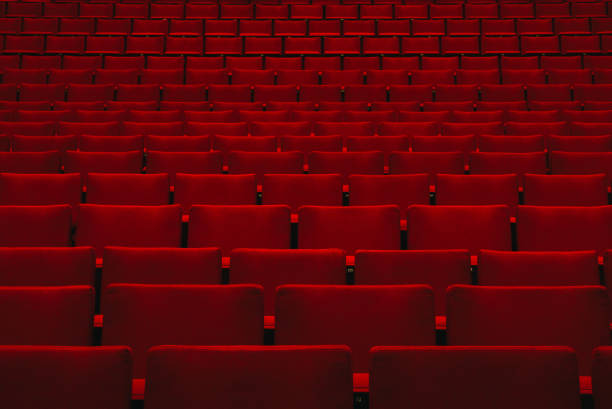 seats at an empty concert hall - concert stock pictures, royalty-free photos & images